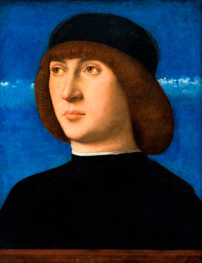 Portret van een jonge man door Giovanni Bellini